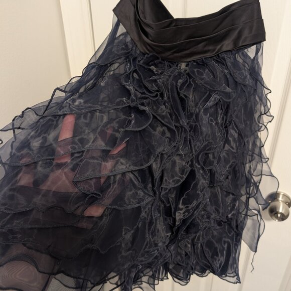 Black Satin Strapless Dress (Never Worn) - Picture 8 of 9